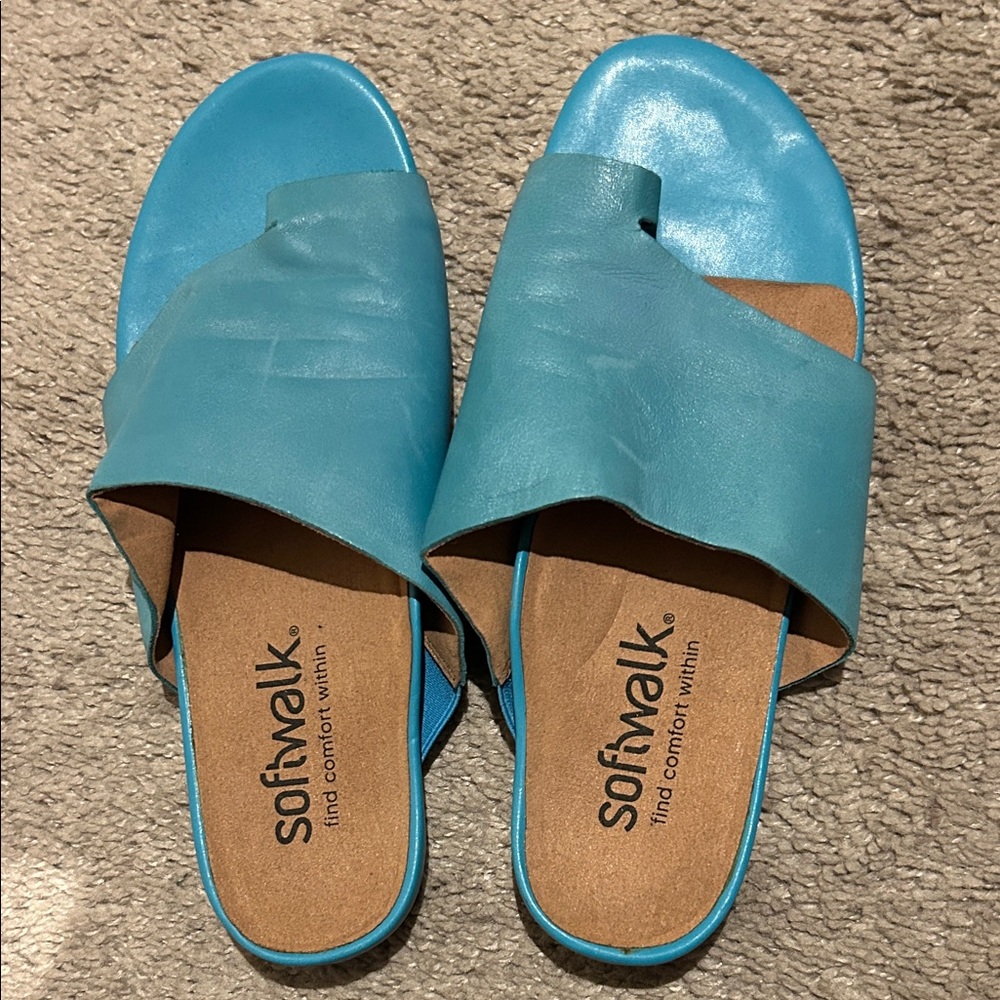SoftWalk Women's Aqua Slide Sandals